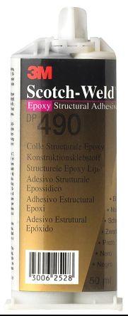 【網路超市】3M Scotch-Weld DP490 50毫升黑色圓柱形環氧樹脂膠粘劑/結構膠，適用於玻璃，金屬
