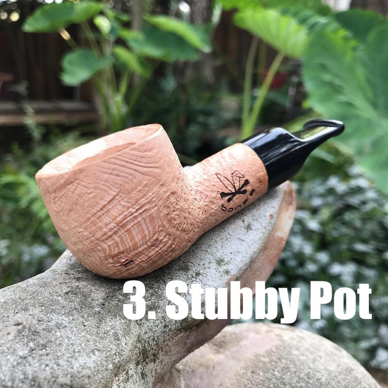 BONES Pipes - 短胖壺Stubby Pot噴砂煙斗 (玉米斗、Dunhill、Peterson、Vauen)