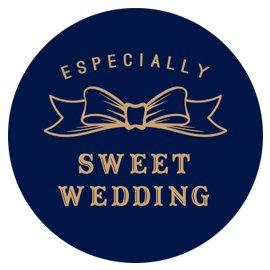 ☆╮Jessice 雜貨小鋪╭☆紳士藍 Sweet Wedding 包裝用品 裝飾 圓形貼紙 72枚$25