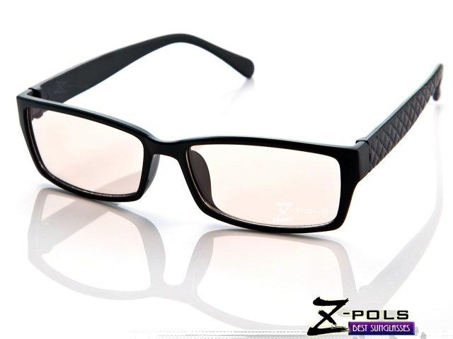 抗藍光3C族最佳利器！ 經典質感黑(韓流格紋圖騰)MIT視鼎Z-POLS專業設計PC材質 抗藍光眼鏡