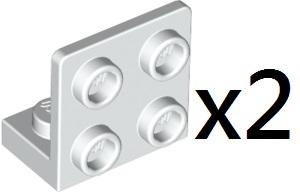 LEGO White Inverted Bracket 1x2 2x2 樂高白色 反向轉側接托架 兩個 6097637