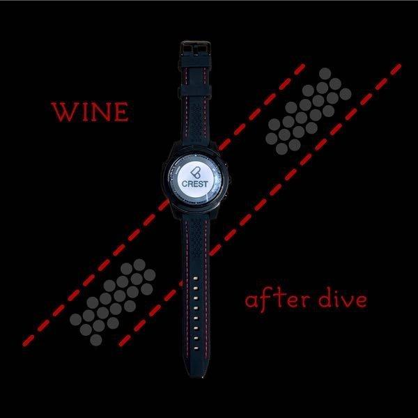 台灣潛水---CREST Wine After Dive 矽膠短版錶帶