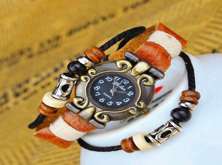 S8079_復古皮革手錶古典男女手鏈手環