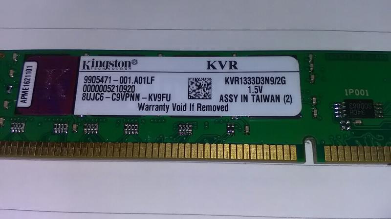 桌機記憶體 DDR3 1333 2G