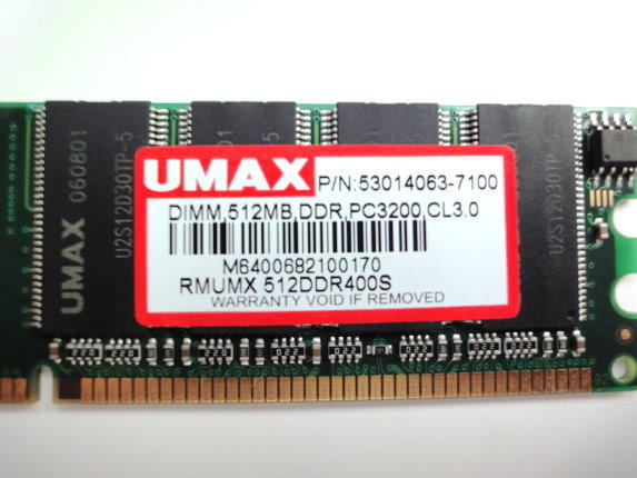 DDR SDRAM 4支 廉售(512MB X 1 256MB X 3)