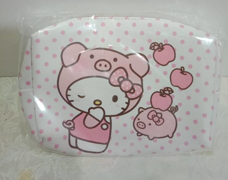 【3C蚤萬物通】Hello Kitty 豬年化妝包-點點款/紅色款/粉紅款 - 全新