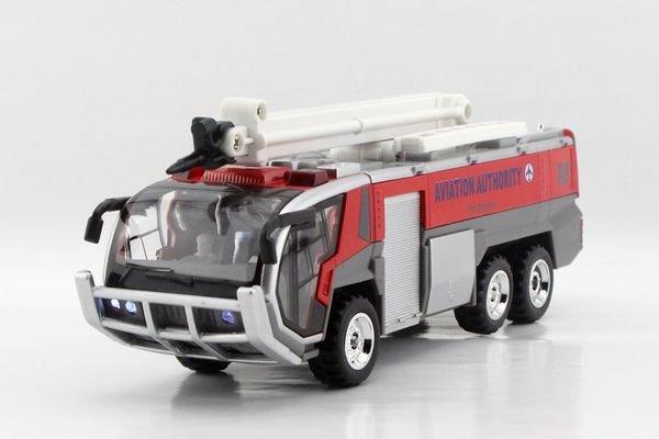 「車苑模型」蒂雅多 汽車模型  兒童玩具1:50 國際航空消防車  機場消防車  水槍消防  紅 散裝