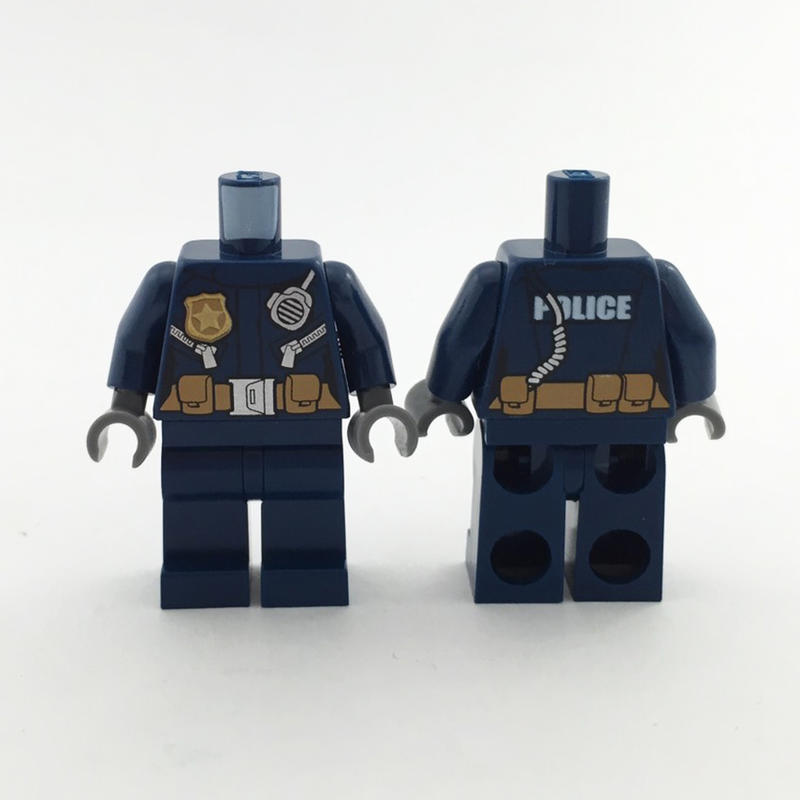 樂高王子 LEGO 60208 60210 CITY 航警降落傘追捕 交通騎警  服裝 警察 深藍色 (A-157)缺貨