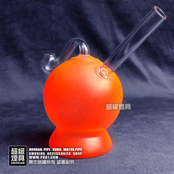 ~限時大降價~【P887 超級煙具】專業煙具 噴砂簡便型玻璃球壺(中)(泳圈款)(有球款)(210261)