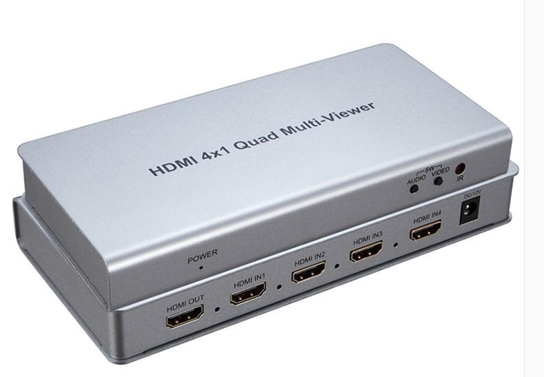 工業級 HDMI 切換器4進1出+畫面分割器 無縫切換1.4版1080P