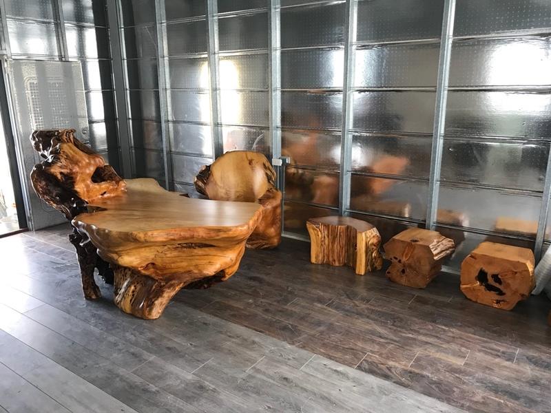 台灣檜木桌椅整套