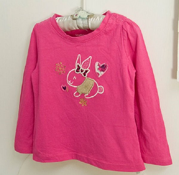 【Mini  Young】歐美品牌女童純棉愛心兔 造型上衣 T恤 棉T