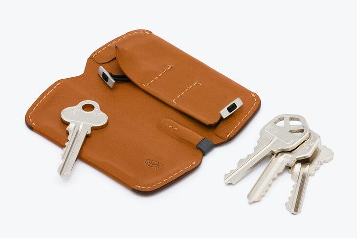 【Bellroy】澳洲時尚品牌現貨，焦糖色真皮鑰匙圈key cover plus，可放8把及外掛車用鑰匙
