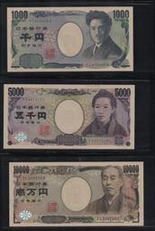 【低價外鈔】日本2004年 1000 5000 10000元...