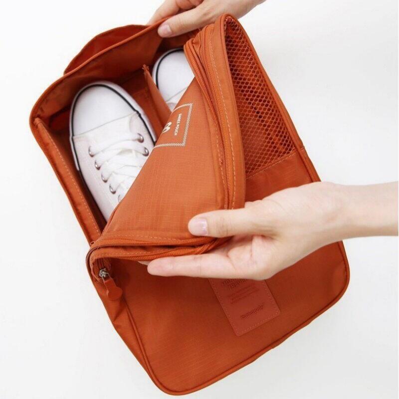 韓系可提式多層鞋衣收納包 可提式旅行鞋盒 鞋袋(可裝3雙) 防水鞋盒【GE160】 123便利屋