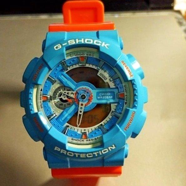【95% New】CASIO G-SHOCK GA-110NC 撞色橘藍 腕錶