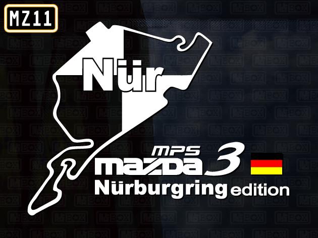 【貼BOX】馬自達3紐柏林/MAZDA3 Nurburgring 紀念版 反光3M貼紙【編號MZ11】