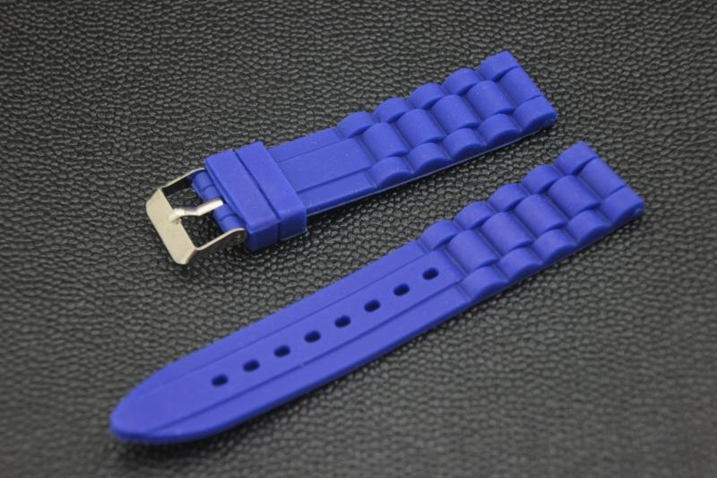 超值silicone 20mm矽膠錶帶不鏽鋼錶扣,雙錶圈 ck iwc seiko 寶藍