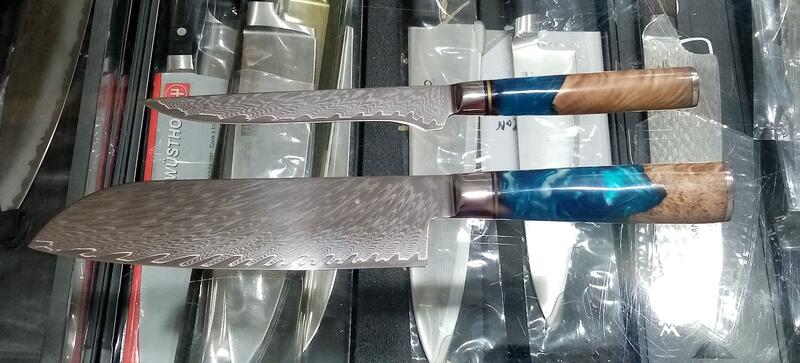 特價套刀組...三德刀 +修肉刀 不銹鋼頭 木柄 刃長18cm