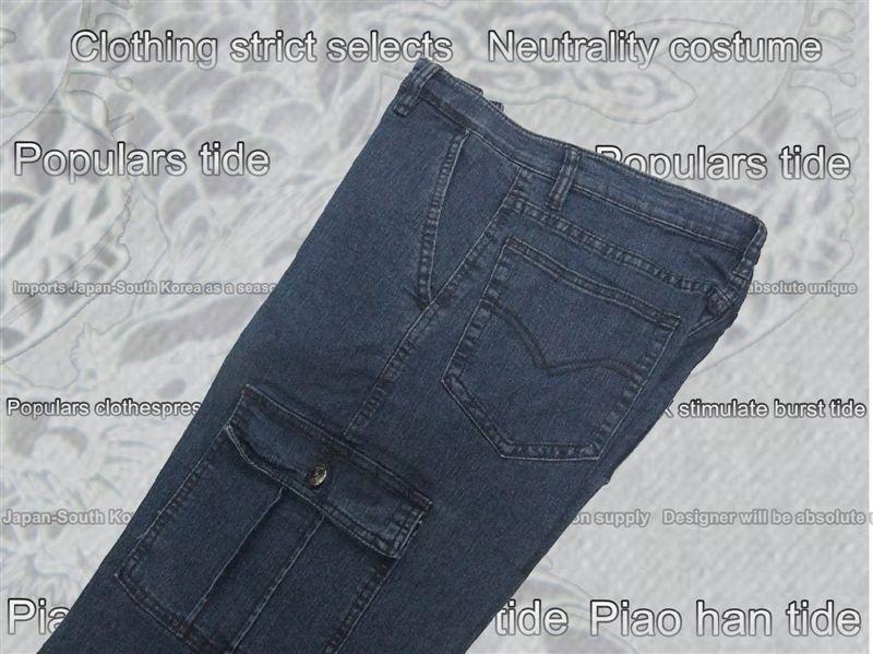《衣著嚴選X中性服飾》【99-30】雙側袋伸縮直筒牛仔褲M~5L 7段腰圍