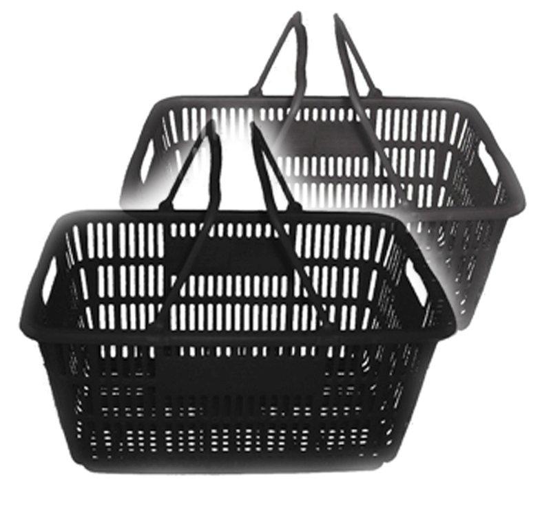 無防久機制!!【收納家H】－－(灰色、黑色)日本大型購物籃/置物籃/手提籃/超市籃
