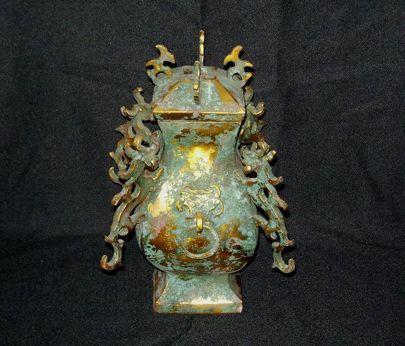 鎏金中山王方壺四龍耳方壺青銅器壺antiques | 露天市集| 全台最大的網 