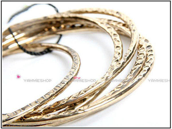 復古宮廷風 歐洲專櫃飾品 vintage&Classic bracelet 刻紋套環 手鐲 手環5枚入（MSS2）