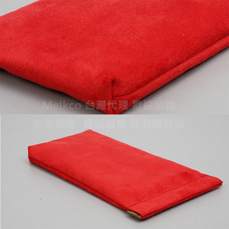 GMO  2免運 Samsung三星A31 M11 6.4吋彈片開口雙層絨布袋手機袋 紅色 保護袋絨布套手機套保護套