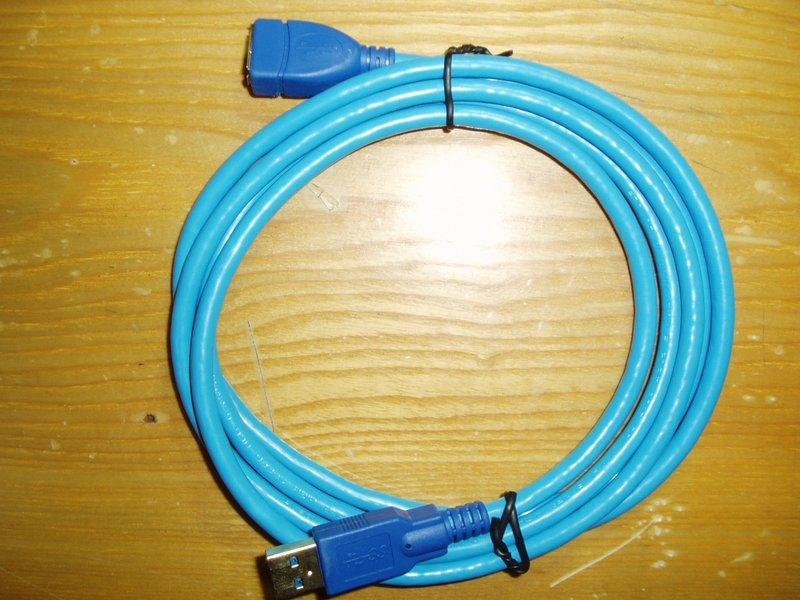 USB3.0-A 公 To USB 3.0-A母 延長線 線長 1.8米(5Gbps)