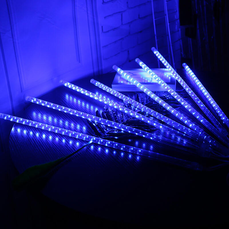 ☀️傑能科技☀️ 太陽能 LED流星燈 10支燈管 太陽能流星燈 流星雨燈串 聖誕裝飾 戶外防水燈串 冰條燈 C-52