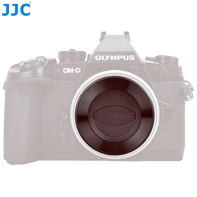  我愛買JJC自動蓋Olympus副廠鏡頭蓋MZD 17mm f/2.8自動前蓋1:2.8自動鏡頭前蓋自動開閉蓋自動鏡蓋