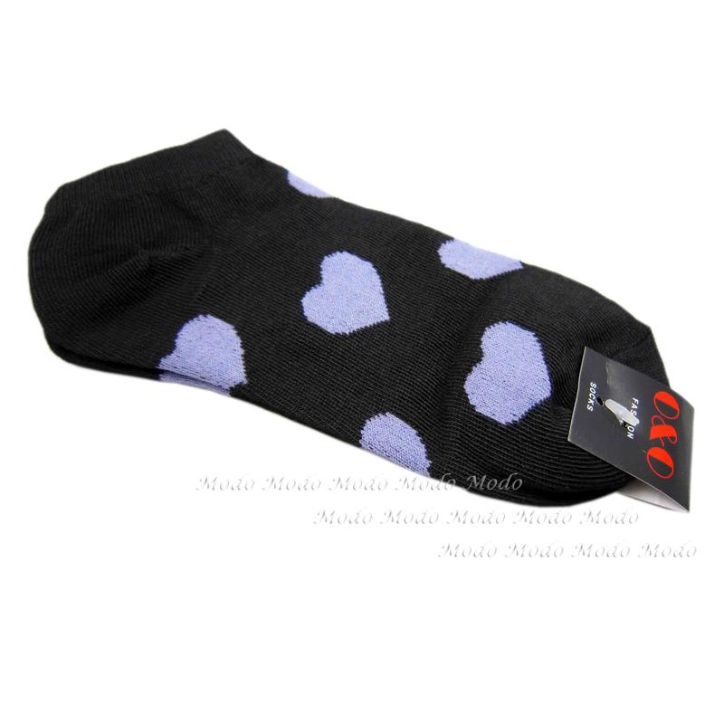 【MoDo魔荳】＊全新＊《嚴選台灣製@22-26cm大愛心船型休閒襪。船型襪。愛心短襪。男襪。女襪。愛心襪子》〈黑+紫〉