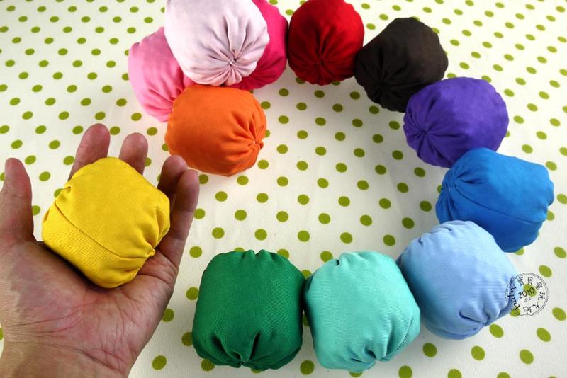 【寶貝童玩天地】【HO105-3】立體圓形 超大沙包 1組(5個大沙包) 5色款 - 素色