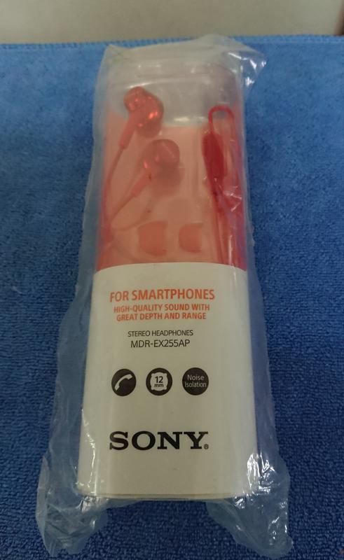 SONY MDR-EX255AP 紅色 支援智慧型手機通話