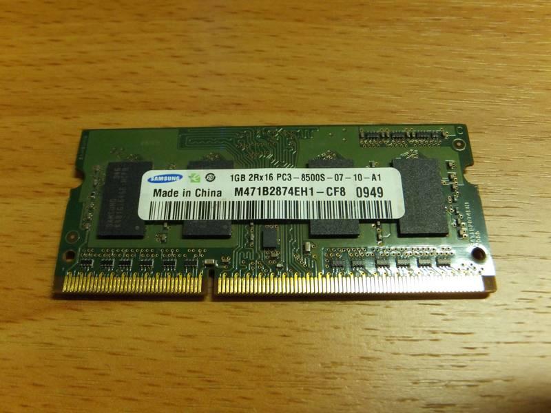 良品 ~ SAMSUNG 三星 1GB DDR3-1066 / PC3-8500 1.5V SO-DIMM