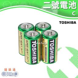【鐘錶通】TOSHIBA 東芝-2號電池 (4入) / 碳鋅電池 / 乾電池 / 環保電池