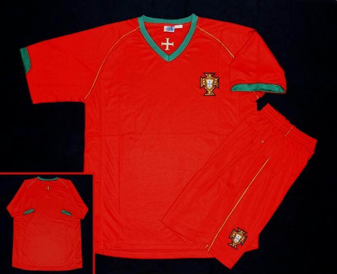 ~* Soccer-T *~ 葡萄牙 (Portugal) [06-07國家隊世足主場夏季足球衣褲套裝][特價出清]