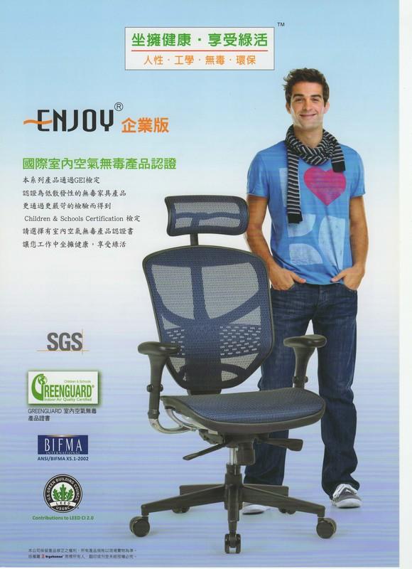 周年慶檔期 - ENJOY121企業版(二代全新)/人體工學椅/全網椅/網椅/辦公椅/主管椅/電腦椅/Ergohuman