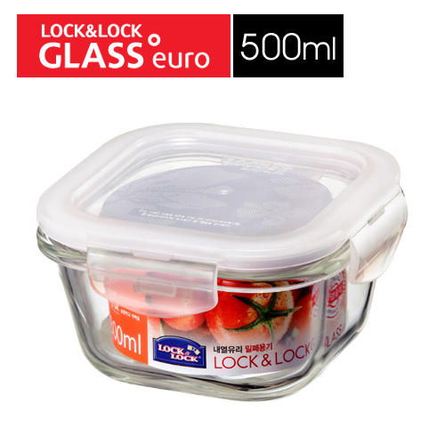 🌟現貨🌟樂扣樂扣輕鬆熱耐熱玻璃保鮮盒 LLG214  樂扣第二代耐熱玻璃方形保鮮盒 500ML