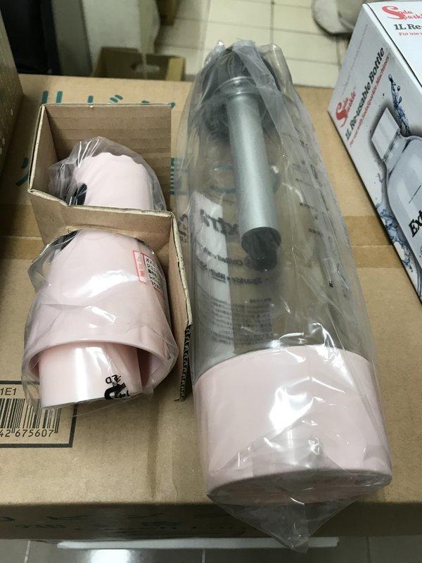 SODA SPARKLE 氣泡水機 蘇打水 附贈10隻 MOSA CO2氣彈 粉紅 BPA FREE
