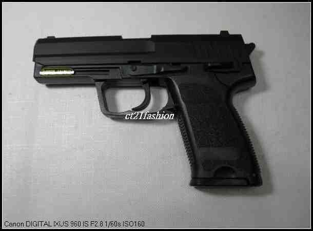 OMC生存遊戲-HFC P8MODEL 空氣槍 (BB槍BB彈玩具槍短槍模型槍道具槍競技槍)黑色/銀色S