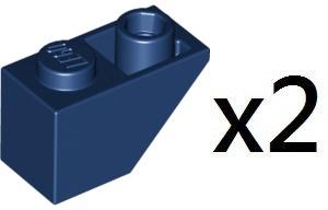 LEGO Dark Blue Inverted Slope 2x1 1x2 樂高暗深藍色倒反斜面磚塊兩個 6097498