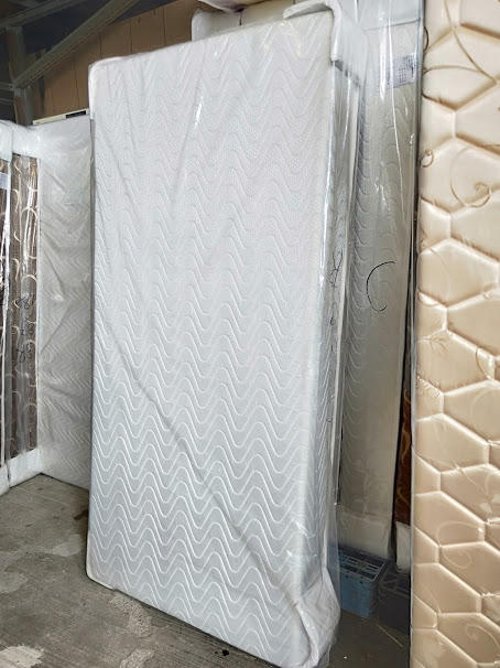 【NEW HOUSE 平價商店】超高CP值~白色進口3D緹花布 冬夏兩用 3尺硬式彈簧床墊 3x6.2尺標準單人彈簧床墊