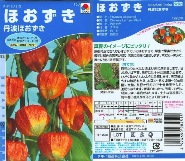 【花之鄉小舖】進口高級日本花卉種子--燈籠果  丹波