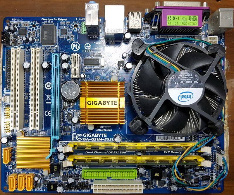 技嘉GA-G31M-ES2L主機板+Intel E6300/ 1.86G雙核CPU+金士頓4G終保記憶體~附擋板