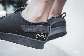 9527 Adidas Superstar Slip-on 男鞋 黑灰 交叉繃帶 繃帶鞋 休閒鞋 懶人鞋 BZ0209