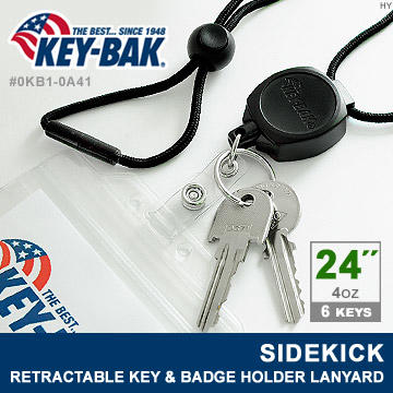〔A8捷運〕KEY BAK Sidekick 系列24"標準負重伸縮鑰匙圈(附掛繩)#0KB1-0A41