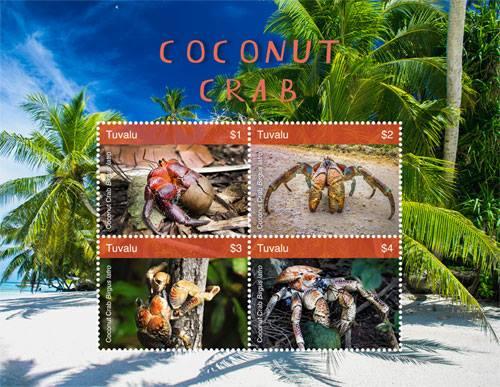 吐瓦魯 2018  椰子蟹 寄居蟹的一種 小全張1全 325元