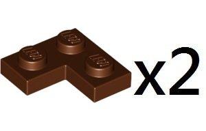 LEGO Reddish Brown Plate 2x2 Corner 樂高紅棕色 轉角薄板 兩個 4211257