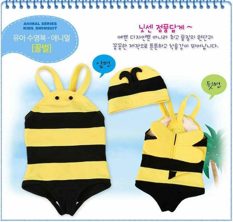 【寶嘟嘟童裝舖】小蜜蜂 兒童泳衣2014新款 可愛公主寶寶泳裝女童